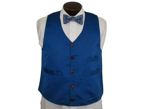 Vintage 80s Button Front Waistcoat, 20s 30s Style… - image 1