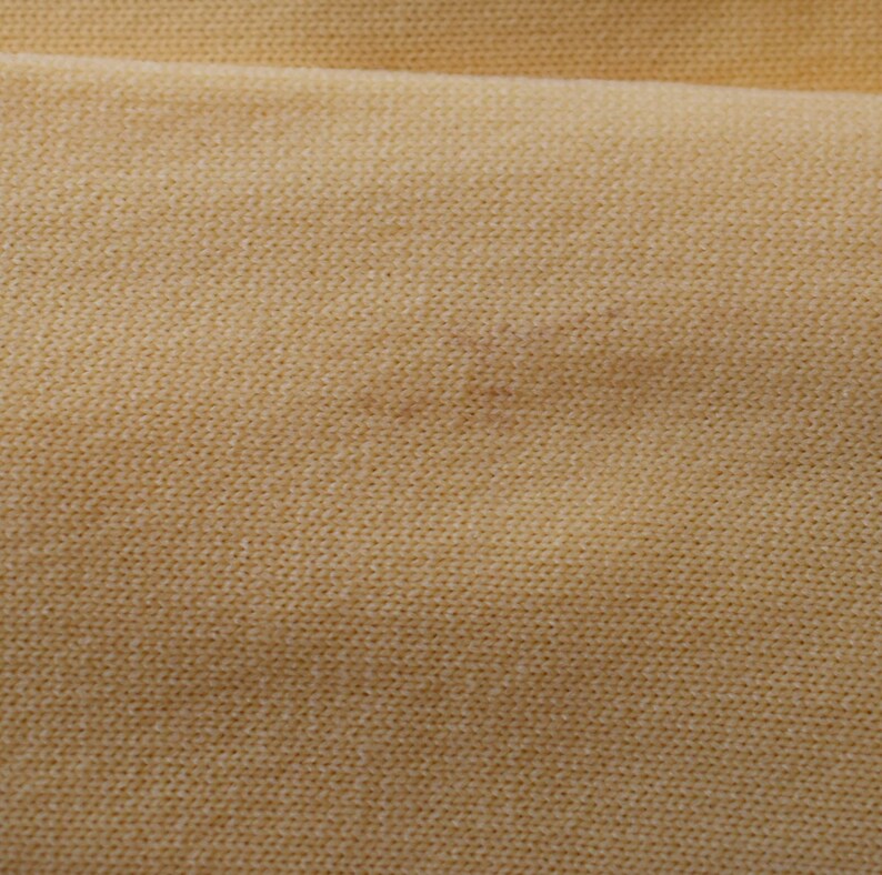 Vintage 60s Zip Front Shirt Yellow Polo Shirt Mod Hipster 1960s Johnny Collar Pullover Size M Medium