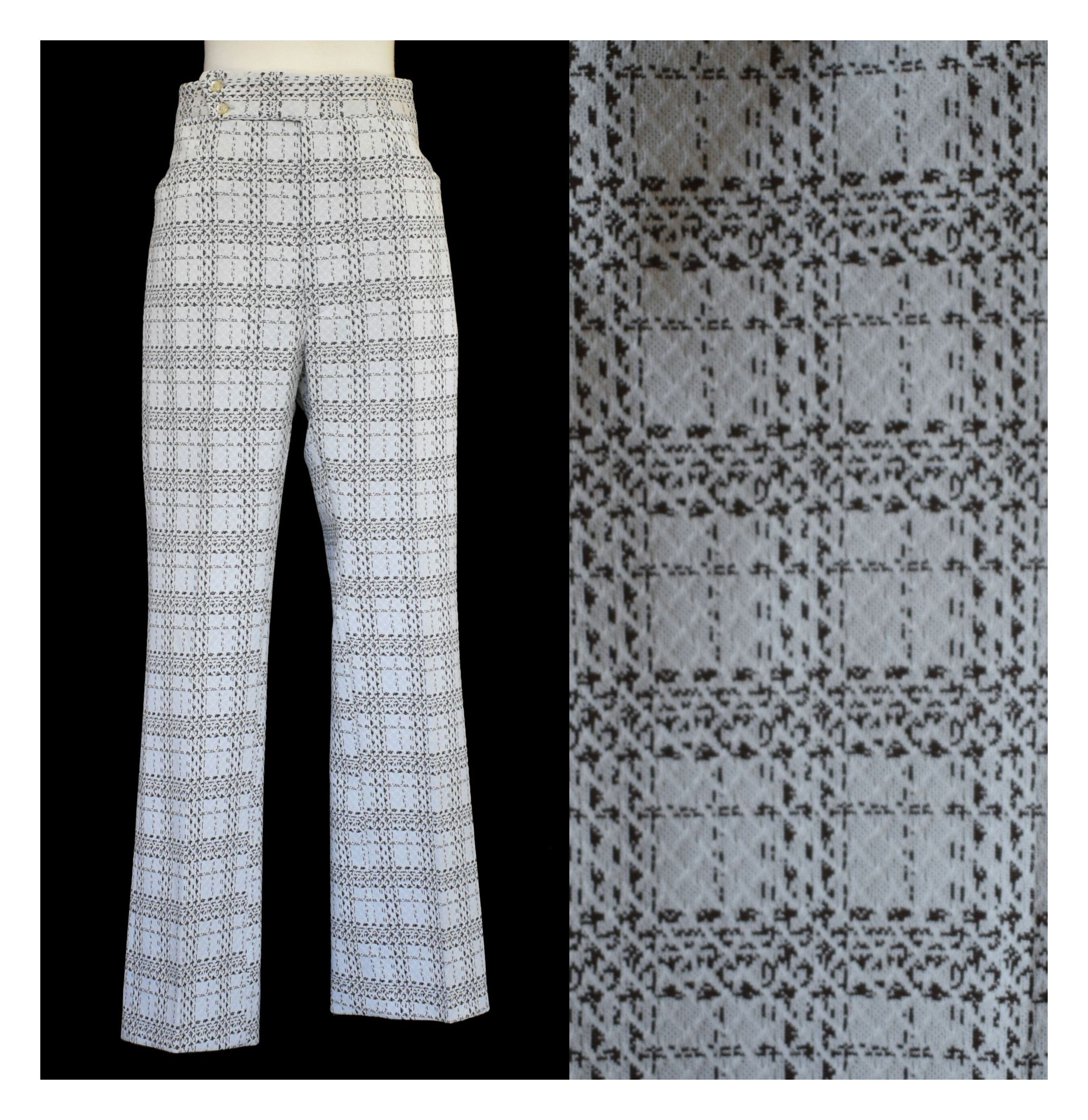 70s Plaid Haggar Pants Mod High Waist Slacks Polyester - Etsy