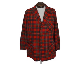 Chaqueta vintage Pendleton 49er de los años 70, abrigo de franela a cuadros de Pendleton Woolen Mills de los años 70, talla grande