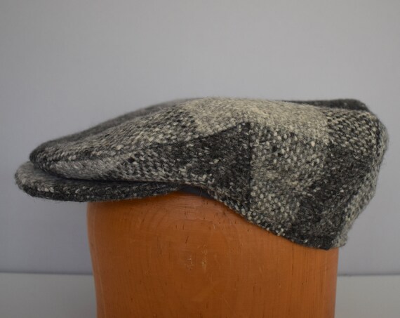 Vintage 70s Plaid Newsboy Cap,1970s Mens Driving … - image 3