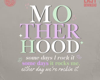 PNG de maternidad, diseño de camiseta con cita divertida sobre la vida de mamá, gráfico de mamá a la moda, descarga de sublimación para mamá moderna