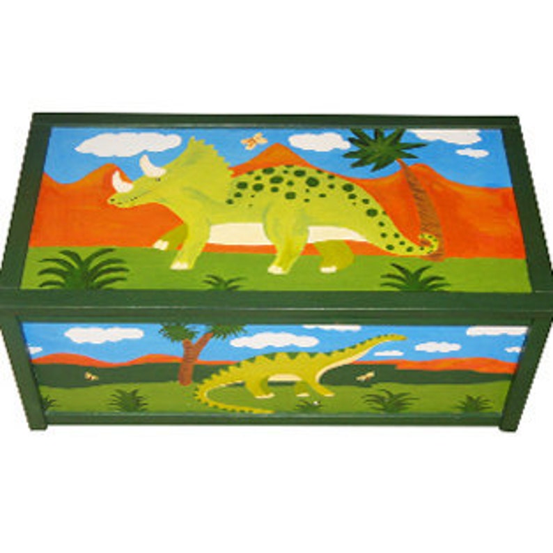 Personalised Dinosaur Toy Box Storage Box Chest Nursery Etsy