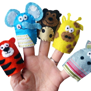 Dschungel-Tier-Fingerpuppen, Kinder, Strumpffüller, Gastgeschenke, Traditionelles Spielzeug