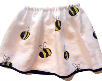 Girl's Bee Skirt, Girls Clothing, Bee Clothing, Toddler Skirt, Girls Skirt, Gift for Girls