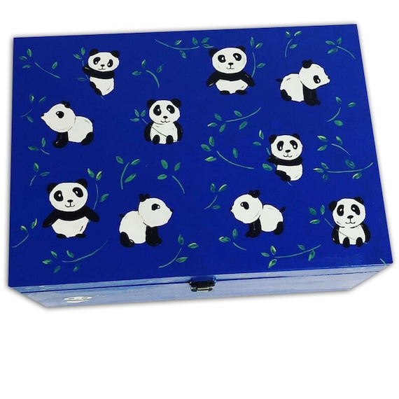 Boîte souvenir panda personnalisée, boîte mémoire, cadeaux pour