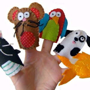 Marionetas de dedo de animales domésticos, relleno de calcetines, regalos de fiesta, marionetas de fieltro, juguetes para niños, juguetes para bebés