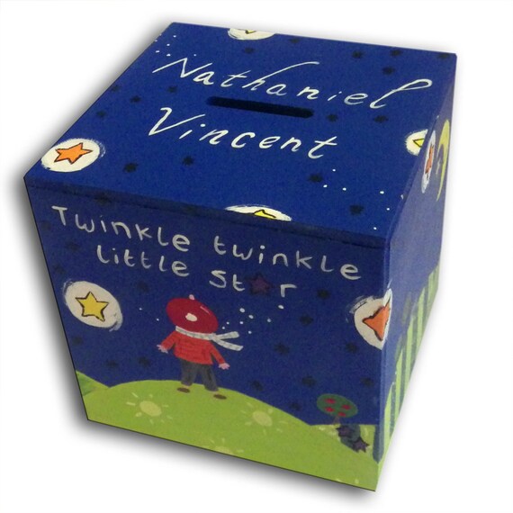 Personalised Twinkle Twinkle Little Star Money Box Etsy - image 0