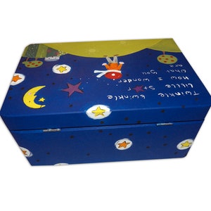 Personalised Twinkle Twinkle Little Star Wooden Keepsake Box, Baby ...