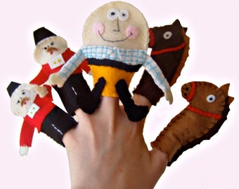 Humpty Dumpty Finger Puppets, Stocking Filler, Kids Toys, Dinosaur Gift, Gifts for Boys, Gift for Girls