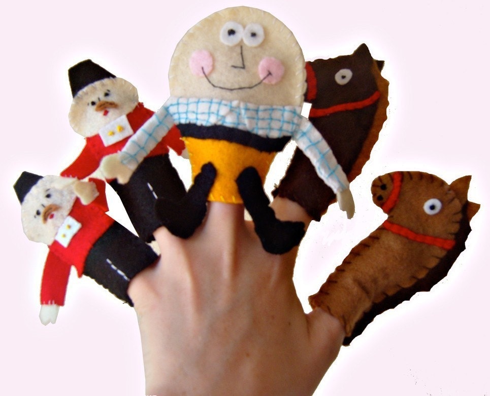 Humpty Dumpty Finger Puppets, Stocking Filler, Kids Toys, Dinosaur Gift ...