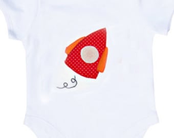 Personalised Rocket Baby Bodysuit, Baby Shirt, Baby Clothes, Baby Boy Clothes, Gift for babies