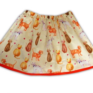 Girl's Cat Skirt, Girls Clothing, Gift for Cat Lover, Toddler Clothing, Cat Gift, Gift for Girls image 1