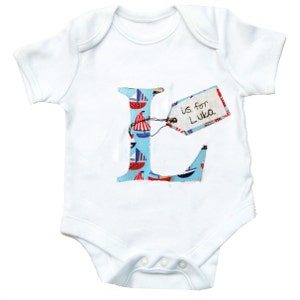 Body de bebé personalizado, camiseta de bebé con el alfabeto, ropa de bebé niño, ropa de bebé, regalo de bebé niño