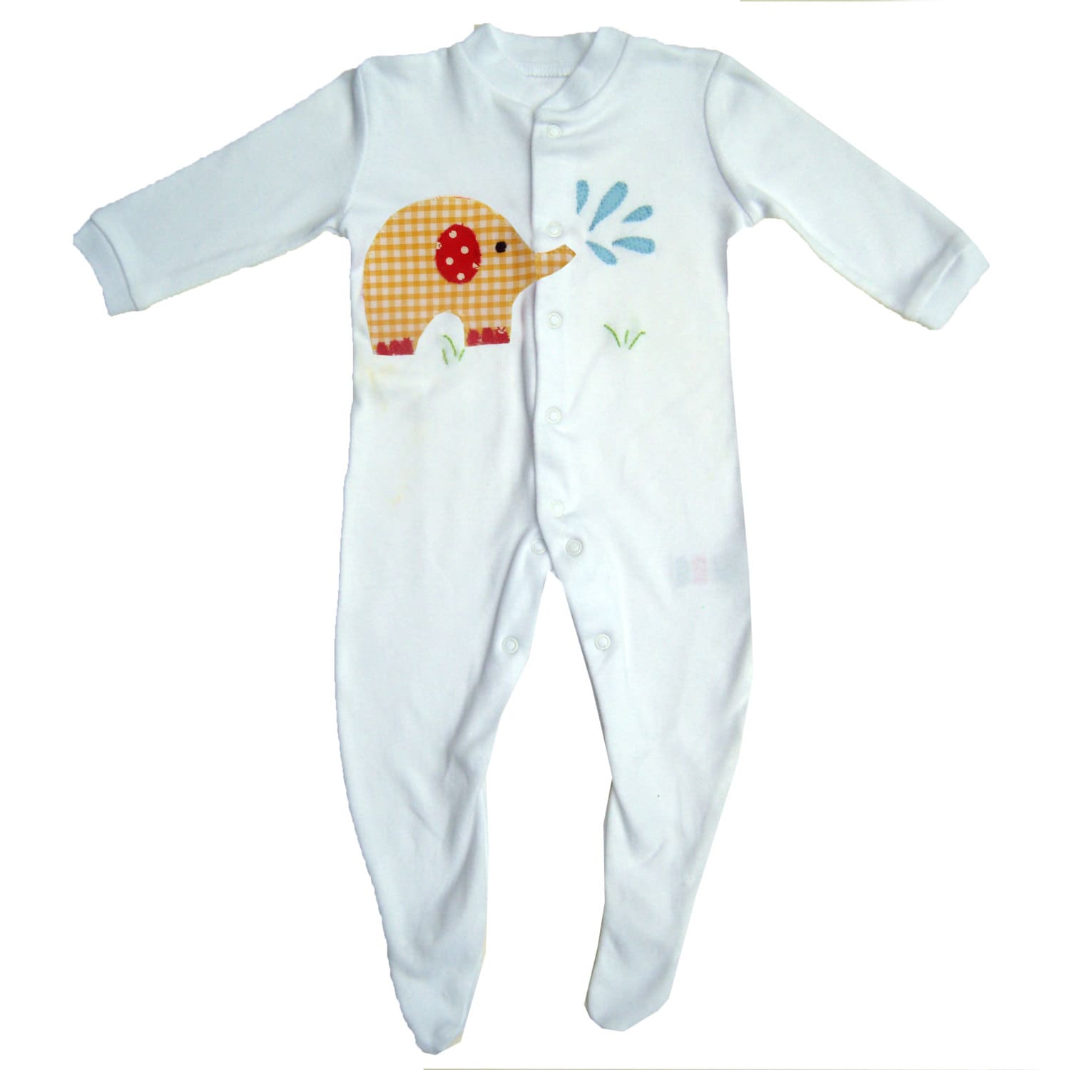 Mayoral Blue Sleepsuit Set With Crowned Elephant Graphic
