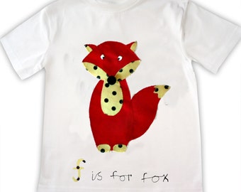 Kids Fox T-Shirt,  Animal T-shirt, Boys Clothing, Girls Clothing, Gift for Boys