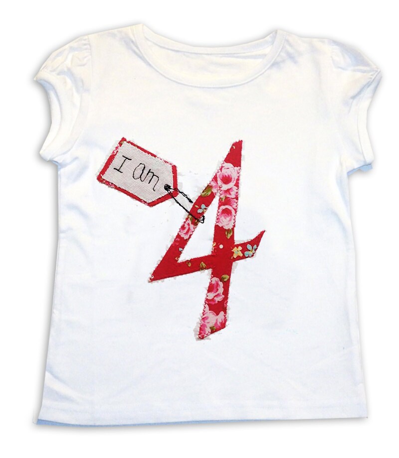 Girls Birthday Tshirt, Girl's Personalised Age T-Shirt, Girls Birthday Tee Shirt, Birthday Shirt, Girls Clothing