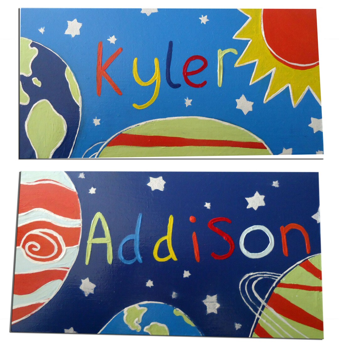 Personalised Space Door Sign, Personalized Space Sign, Boys Bedroom ...