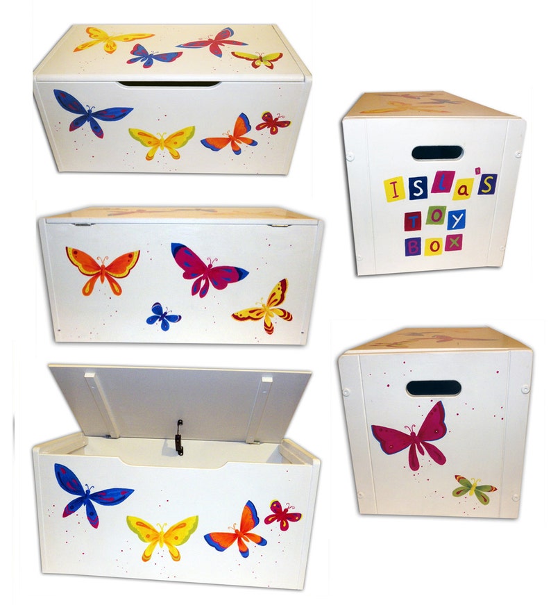 Personalised Butterfly Toy Box Storage Box Chest Nursery Etsy