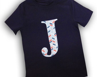 Kids Personalised Letter T-Shirt, Alphabet Tee , Gift for Boys, Boys Clothing, Girls Clothing