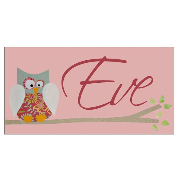 Personalised Owl Door Sign,  Girls Nursery Decor - Pink, Blue, Yellow, Personalized Owl Sign, Owl Gift