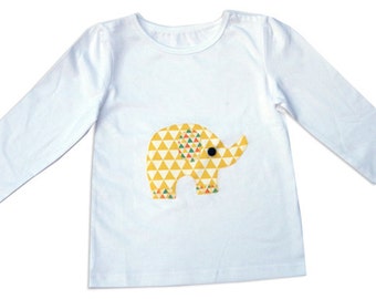 Girl's Elephant T-Shirt, Elephant Gift, Toddler Clothing, Gift for Girls