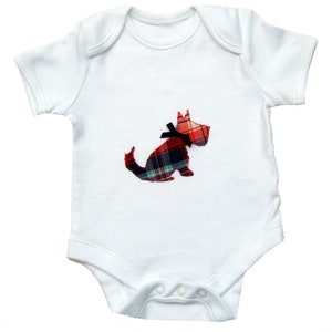 Baby Scottie Dog Bodysuit, Dog Lover, Baby Boy Clothing, Gift for Baby, Dog Baby Shirt