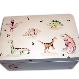 Caja de recuerdos de dinosaurio personalizada, regalo para bebé niño, regalo de dinosaurio, regalo para niños