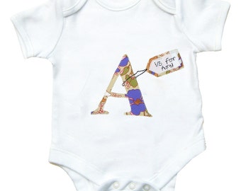 Personalised Baby Bodysuit, Alphabet Bodysuit, Baby Girl Clothing, Baby Gift, Personalised Gift, Personalised Baby Shirt