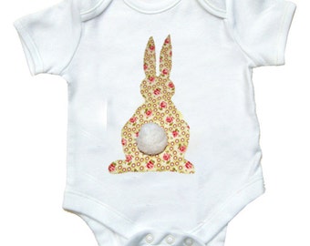 Rabbit Girls Bodysuit, Baby Easter Gift, Easter Outfit, Easter Baby clothing, Baby Girl Clothes, Gift for Baby