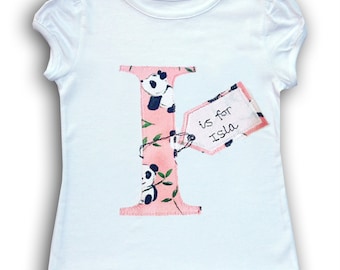 T-shirt personnalisé, T-shirt anda pour fille, T-shirt panda, Vêtements pour fille, T-shirt pour garçon, T-shirt poisson