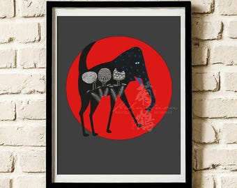 Ueno Zoo Art Print: Kazumasa Nagai Japanese Pop-art Poster - Etsy