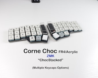 Corne Choc Wireless Split Keyboard – Low Profile FR4 and Acrylic plates