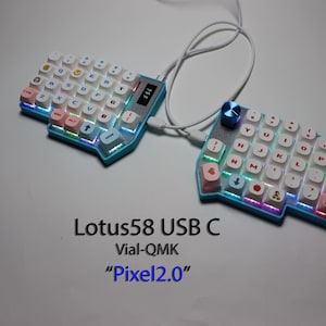 Lotus58 Split Mechanical Keyboard &quot;Pixel2.0&quot;