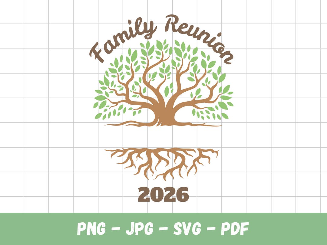 Personalized Family Reunion Tree SVG Design, Custom Family Name and ...