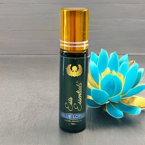 Egyptian BLUE LOTUS Natural Perfume Oil Roll On Authentic Fragrance Egypt 10ml, ESIS