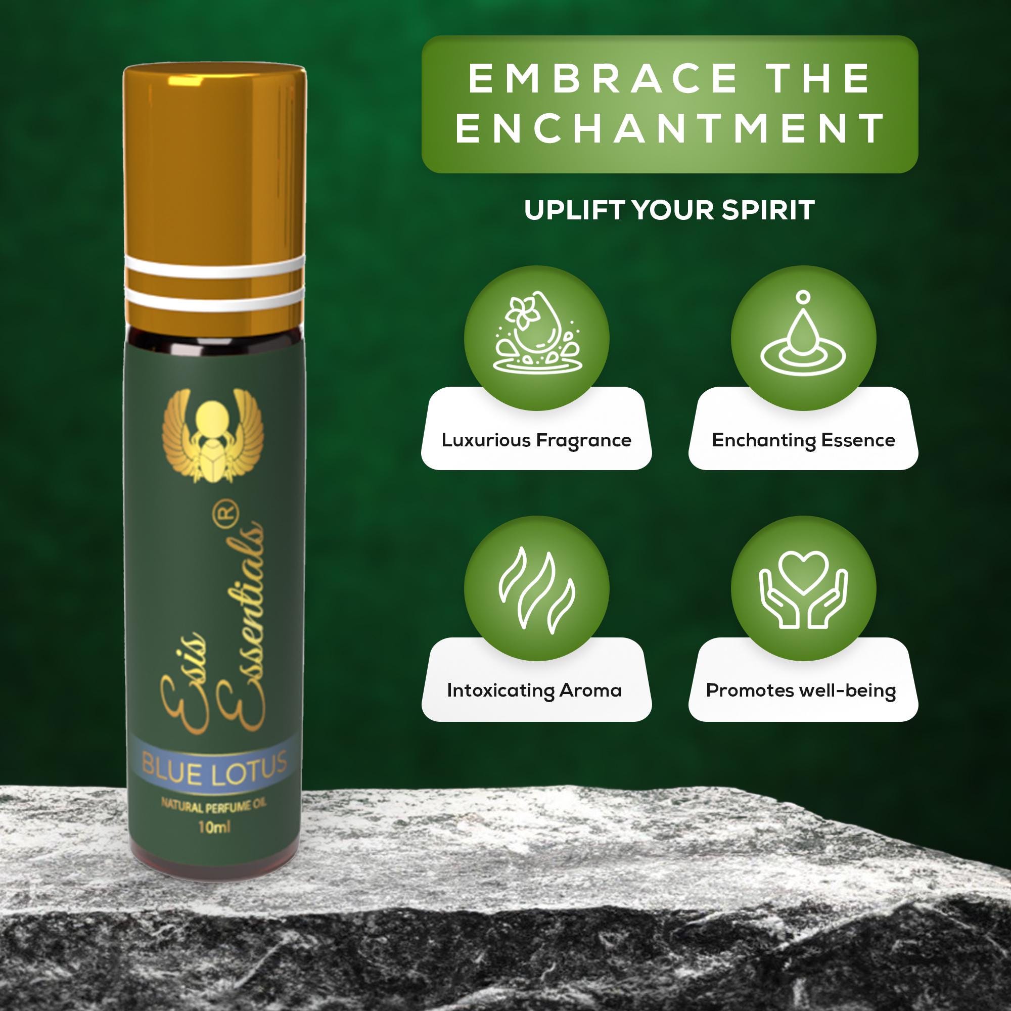 エジプシャンブルーロータス パフュームオイル、ヴィーガンロールオン