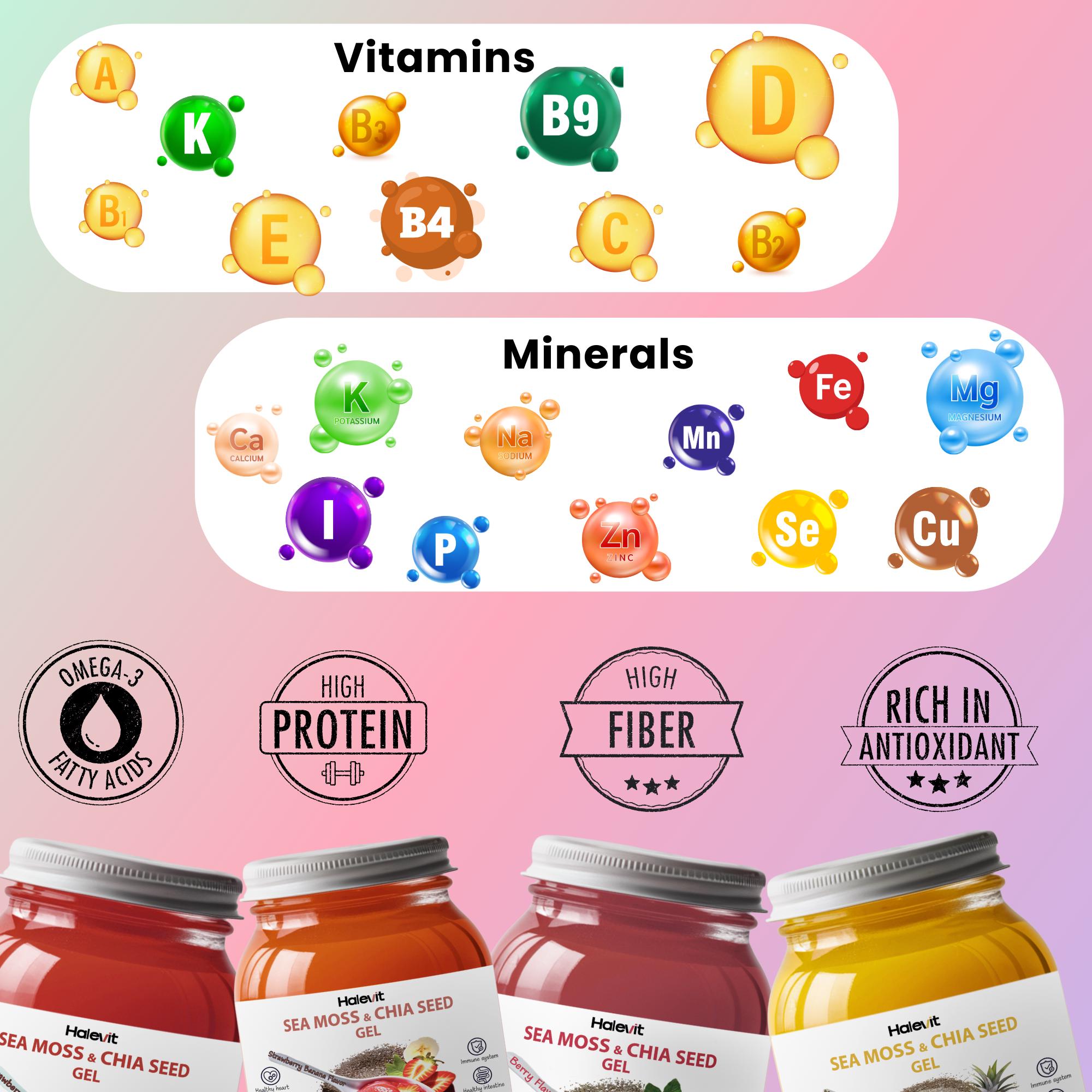 Sea Moss Gel With Chia Seed | Vegan | High Iodine, Fiber | Omega-3 | Mango-pineapple,  Mango Flavour | Made in USA - 16 Oz | Pack of 2 Jars - Etsy