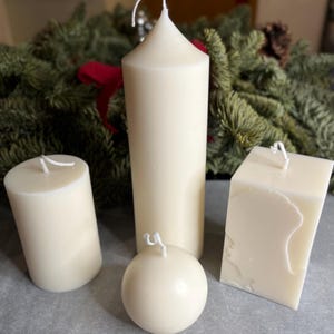 Round pillar candle | Sphere candle | Square candle | Soy wax candles | Eco-friendly candles | Aesthetic candle| Pillar candle
