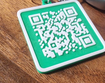Llavero con toque para compartir con código QR y NFC: juego de 2 con marca personalizada, color personalizado.