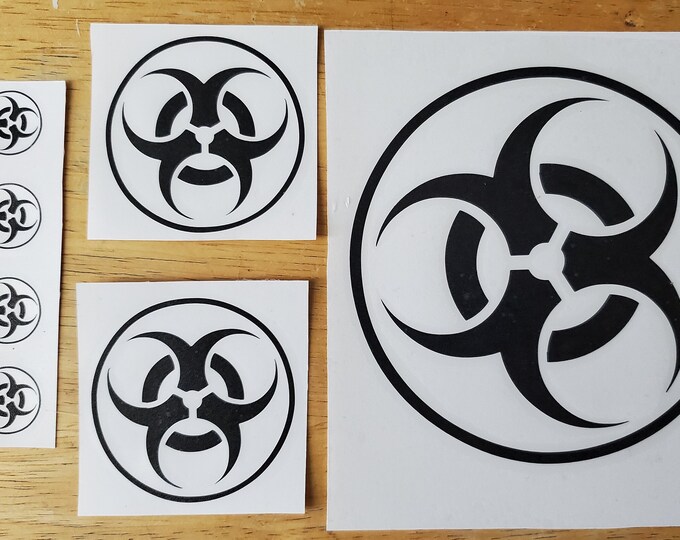 Radioactive Symbol Vinyl Decal Sticker - Radiation Hazard Sign, Made In USA