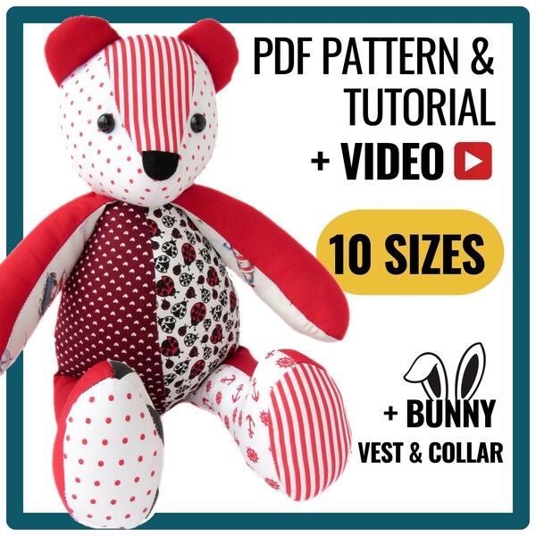 Stuffed Bear Pattern Etsy