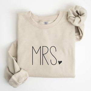Mrs Sweatshirt, MRS Sweater, Bride Sweatshirt, Wifey Shirt, Gift For Bride, Future Mrs and Mr, Engagement Gift, Gift For Her, Bride Gift