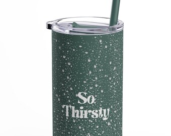 Thirsty Maars Maker Skinny Matte Tumbler, 20oz - Dark - non-toxic BPA-free stainless steel hot and cold drinks