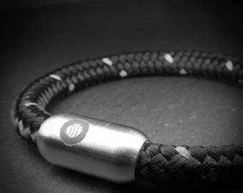 Partner bracelet | Women's | Men's surfer bracelet | Black nautical rope bracelet | Friendship bracelet | Partner bracelet | Gift | Sailor | Surfer
