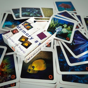 Juego de memoria con peces de colores | Mar | Océano | Mundo submarino | Memo del océano | Idea de regalo | regalo de navidad Juego de memoria