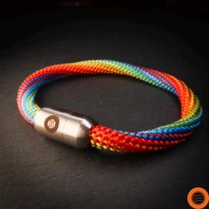 Bracelet partenaire en corde de voile | Bracelet avec fermoir magnétique | imperméable | emballé dans des sacs en coton | Bracelet en corde à voile | idée cadeau