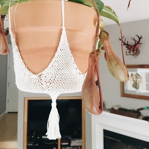 HANGER KNITTING PATTERN ⨯ Pot Hanging, Hanging Ornament ⨯ Star pot hanger