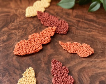 KNITTING PATTERN ⨯ English Oak Leaves, Spring leaves, Autumn Leaves, Knitted Garland, Home Decor ⨯ Leaf Garland