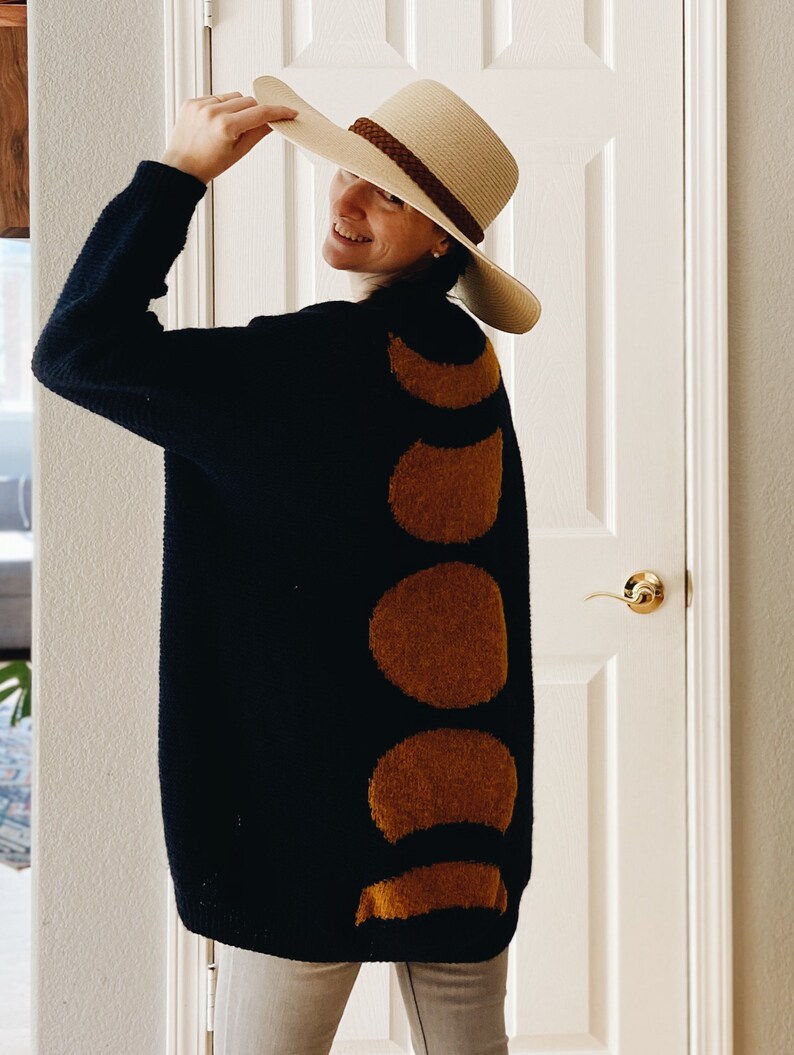 Knitting Pattern Moon Cardigan S M L XL XXL 3XL 4XL Etsy